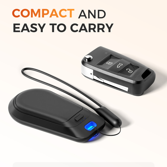 Dual Magnetic Hand Warmers & 4000mAh Power Bank - 3 Heat Settings