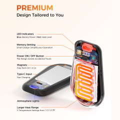 Dual Magnetic Hand Warmers & 4000mAh Power Bank - 3 Heat Settings