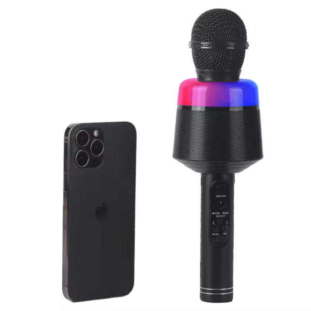 KG30 Karaoke Microphone with RGB Lights, Portable Bt Speaker