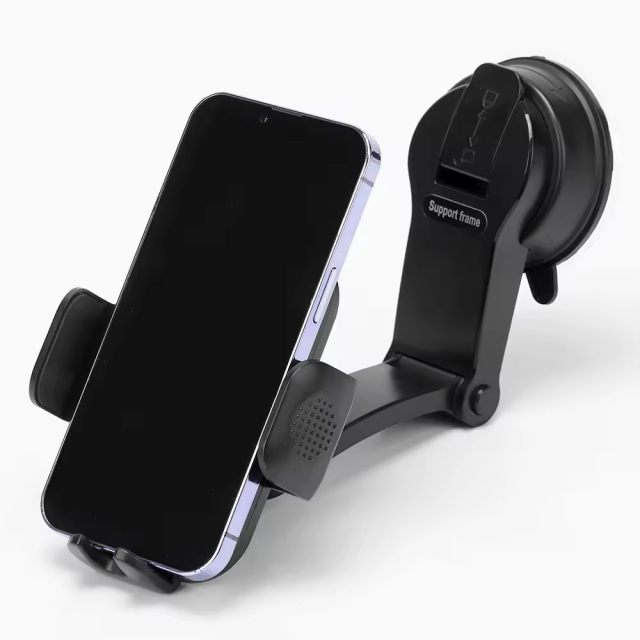 Magnetic Car Phone Holder, 360° Adjustable ABS+Metal Auto-Clip Mount