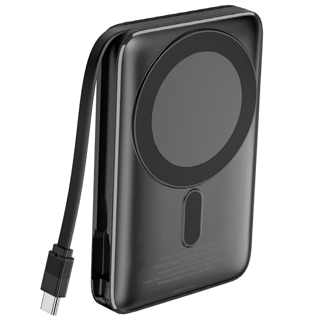 Wesdar 10000mAh 3-in-1 Wireless Charging Power Bank with Smart Display