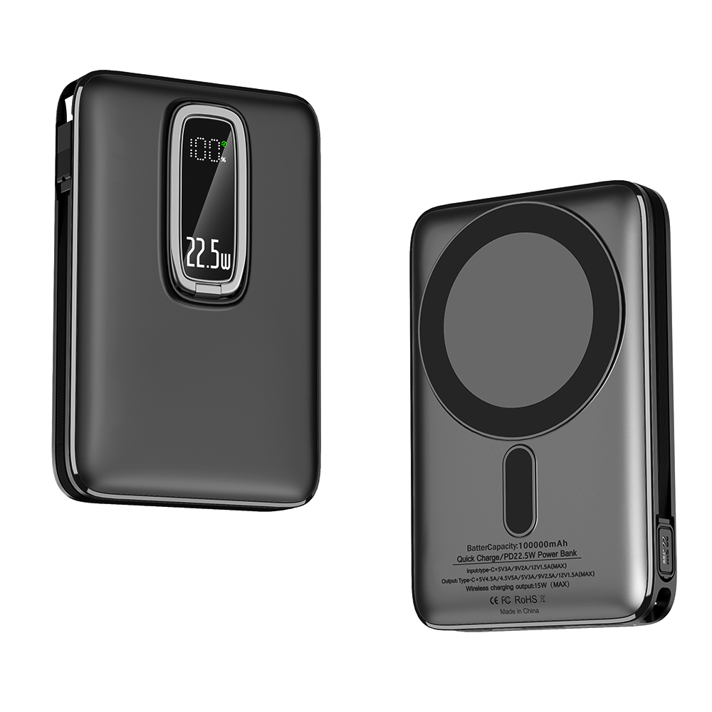 Wesdar 10000mAh 3-in-1 Wireless Charging Power Bank with Smart Display