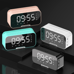 3W Bluetooth 5.3 Speaker with Alarm Clock, FM Radio, Phone Stand & Temp Display