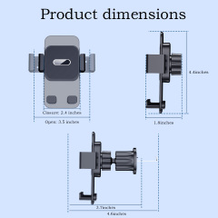 360° Aluminum Phone Car Mount - Secure Air Vent, Dashboard & Windshield Holder