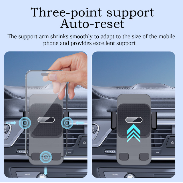 360° Aluminum Phone Car Mount - Secure Air Vent, Dashboard & Windshield Holder