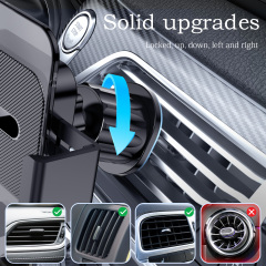 360° Aluminum Phone Car Mount - Secure Air Vent, Dashboard & Windshield Holder