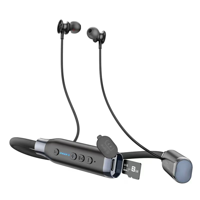 Sports TWS Earbuds with Magnetic Neckband, Bluetooth 5.3, 120H Playtime