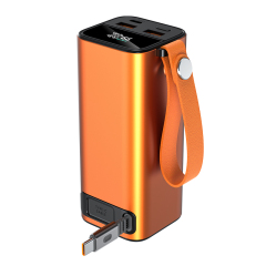 100W Portable Power Bank 20000mAh with Retractable Cable & Display