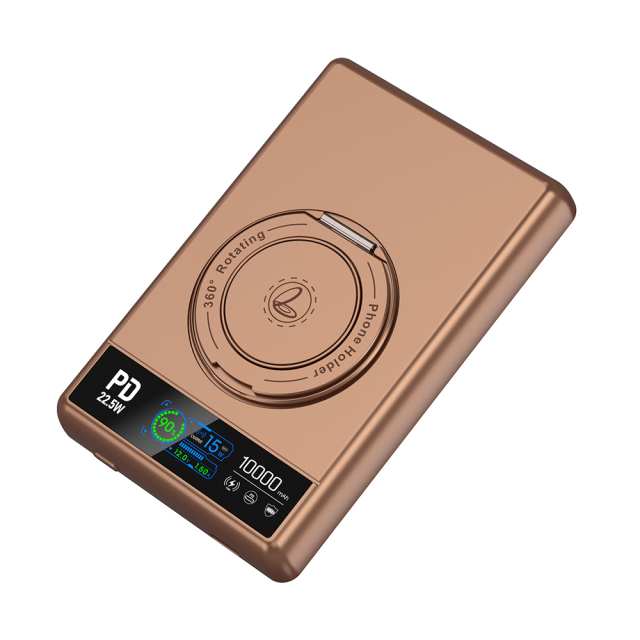 3-in-1 Magnetic Wireless Charging Power Bank 10000mAh with Phone Stand & Display Screen