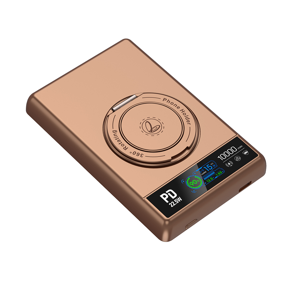 3-in-1 Magnetic Wireless Charging Power Bank 10000mAh with Phone Stand & Display Screen