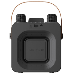 2025 New Handheld Bluetooth Speaker with RGB Lights & Dual Wireless Mics