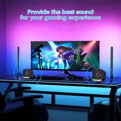 WESDAR 5W USB-Powered Desktop Computer Speakers with RGB Lights