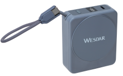 Small Orange Power Banks 10000mAh Fast Charging With Wireless Charging Function