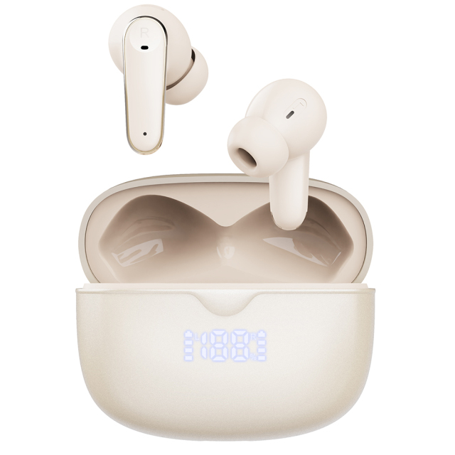 Travel Earbuds with Battery % Screen, Bluetooth 6.0