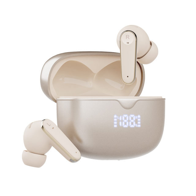 Travel Earbuds with Battery % Screen, Bluetooth 6.0
