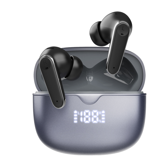 Travel Earbuds with Battery % Screen, Bluetooth 6.0