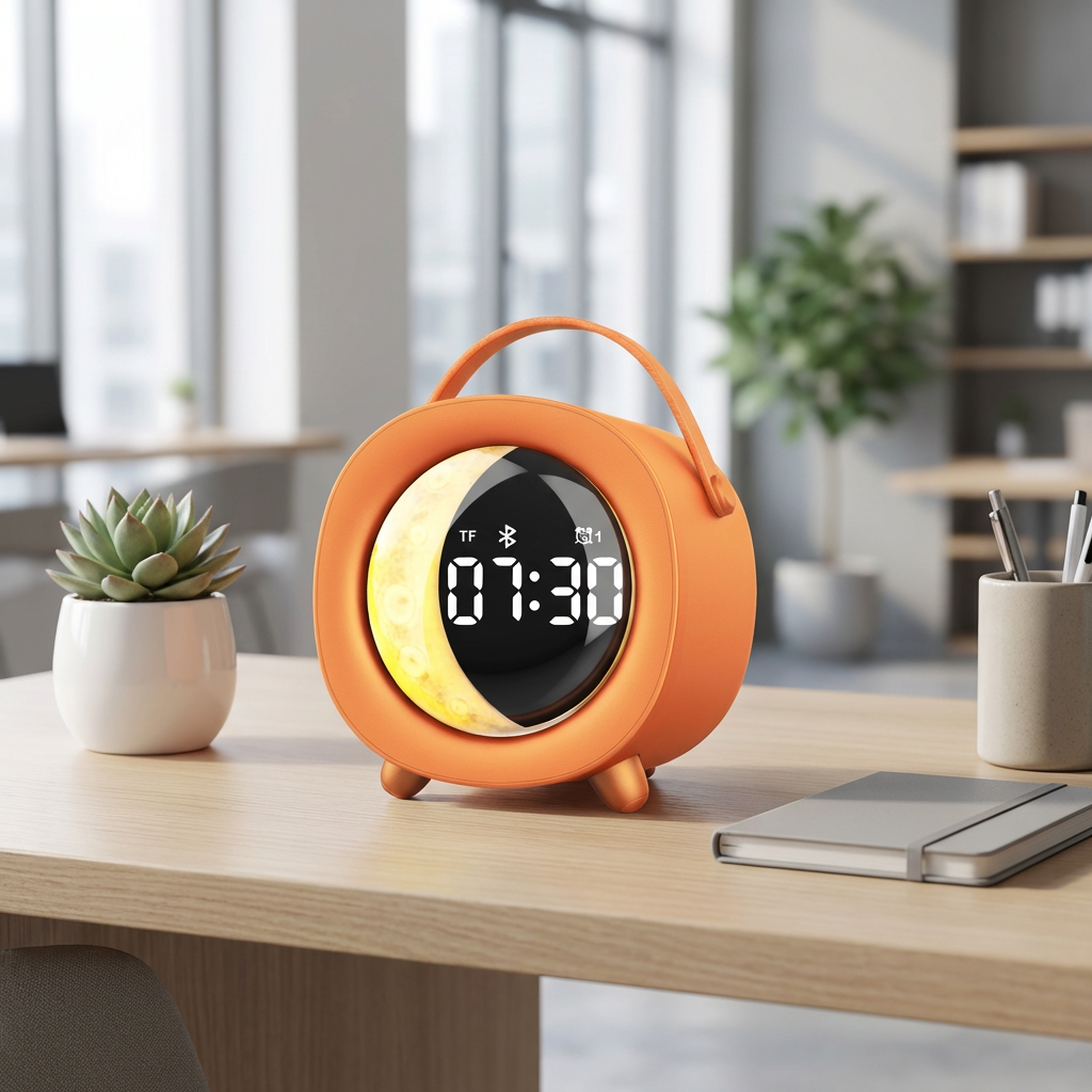 WESDAR Mini Portable Bluetooth Speaker 5.3,RGB Light, Alarm Clock & FM Radio