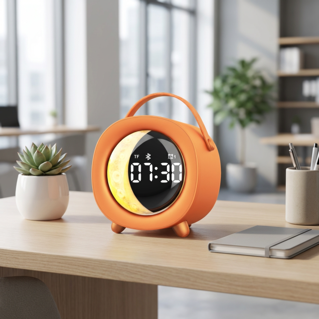 WESDAR Mini Portable Bluetooth Speaker 5.3,RGB Light, Alarm Clock & FM Radio