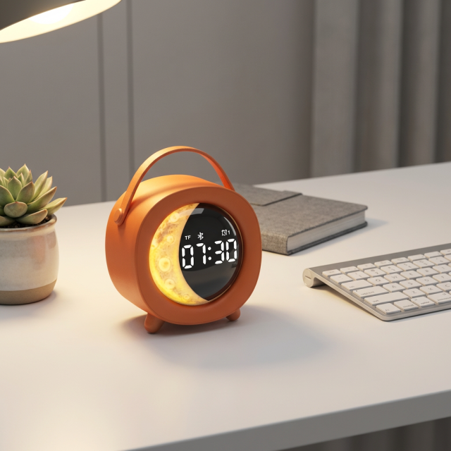 WESDAR Mini Portable Bluetooth Speaker 5.3,RGB Light, Alarm Clock & FM Radio