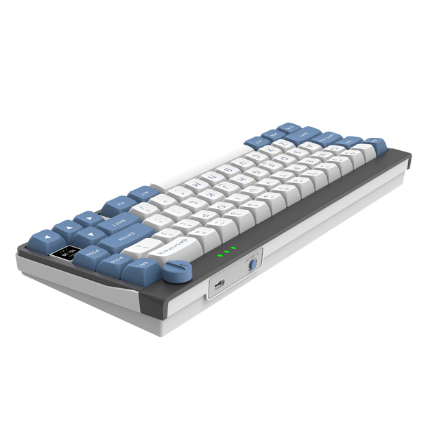 Triple Mode 66 Keys Mechanical Feeling Keyboard, 2.4G/Bluetooth/Wired