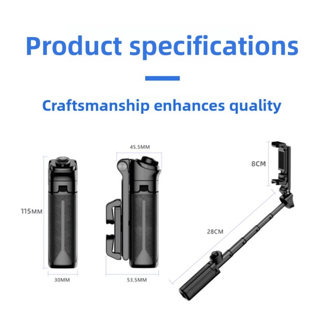 MINI Zooming Selfie Stick with Bluetooth Remote & 360° Rotation