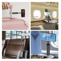 Foldable Travel Phone Stand Selfie Stick 4.9-8.4in, Magnetic Detachable Tripod