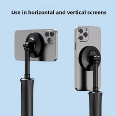 Foldable Travel Phone Stand Selfie Stick 4.9-8.4in, Magnetic Detachable Tripod