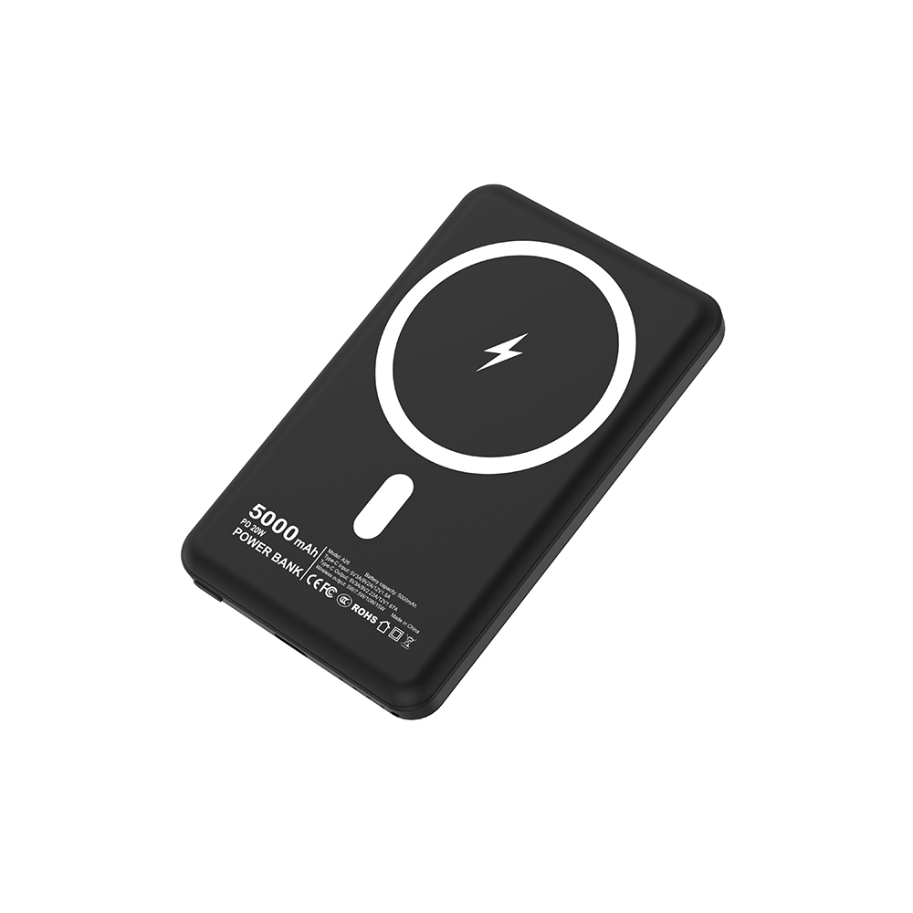 Slim Magnetic Wireless Power Bank 5000mAh, 15W Fast Charging