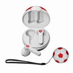 Bluetooth 5.4 Football Shaped Semi-In-Ear Earphones with Lanyard