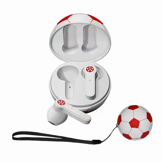 Bluetooth 5.4 Football Shaped Semi-In-Ear Earphones with Lanyard