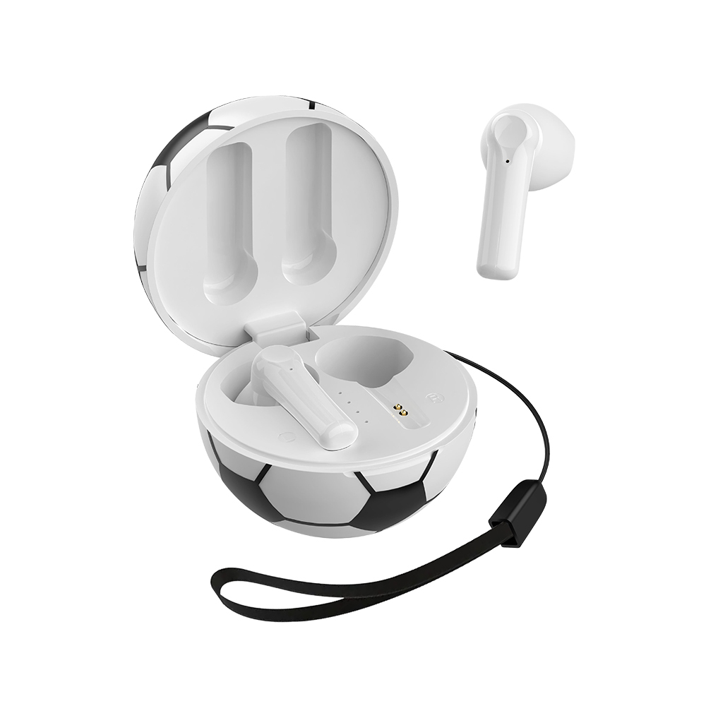 Bluetooth 5.4 Football Shaped Semi-In-Ear Earphones with Lanyard