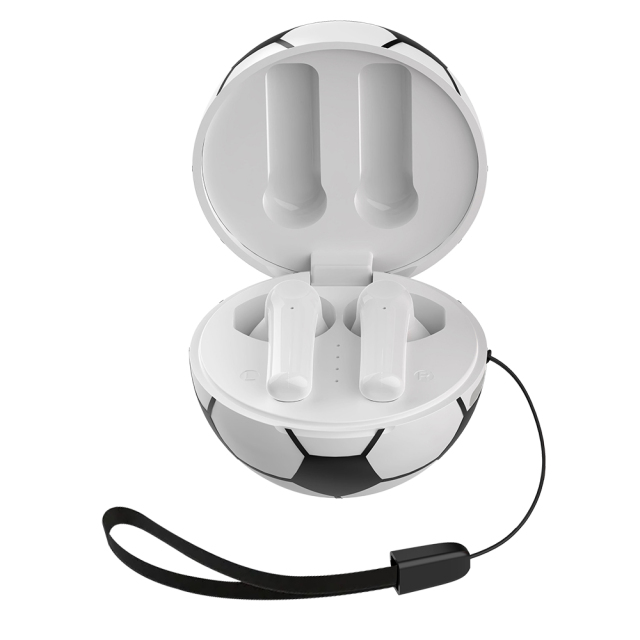 Bluetooth 5.4 Football Shaped Semi-In-Ear Earphones with Lanyard