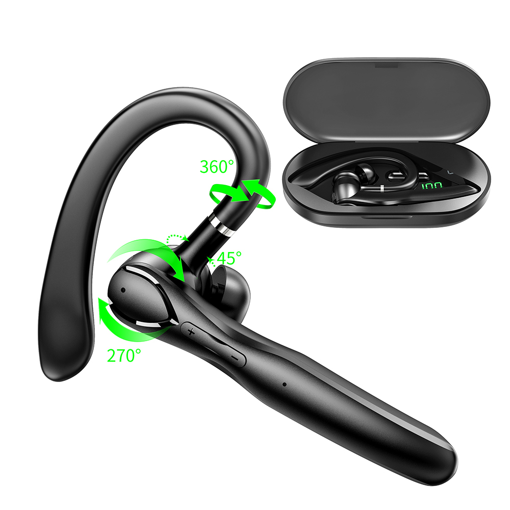 360° Rotating Ear Hook Bluetooth 5.4 Headset,Wireless Flexible Earphones