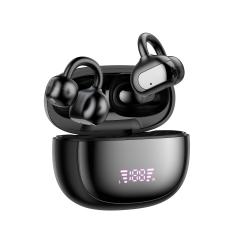 BT 5.4 Clip-On Wireless Earphones with LED Power Display,185 Days Standby