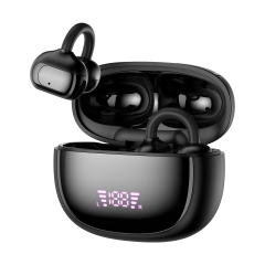 BT 5.4 Clip-On Wireless Earphones with LED Power Display,185 Days Standby