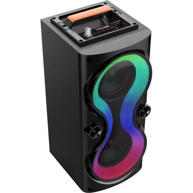 20W Portable Bluetooth Speaker with RGB Flame Light & Remote Control