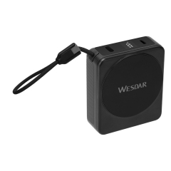 Small Orange Power Banks 10000mAh Fast Charging With Wireless Charging Function