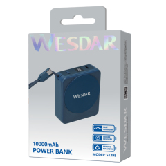 Small Orange Power Banks 10000mAh Fast Charging With Wireless Charging Function