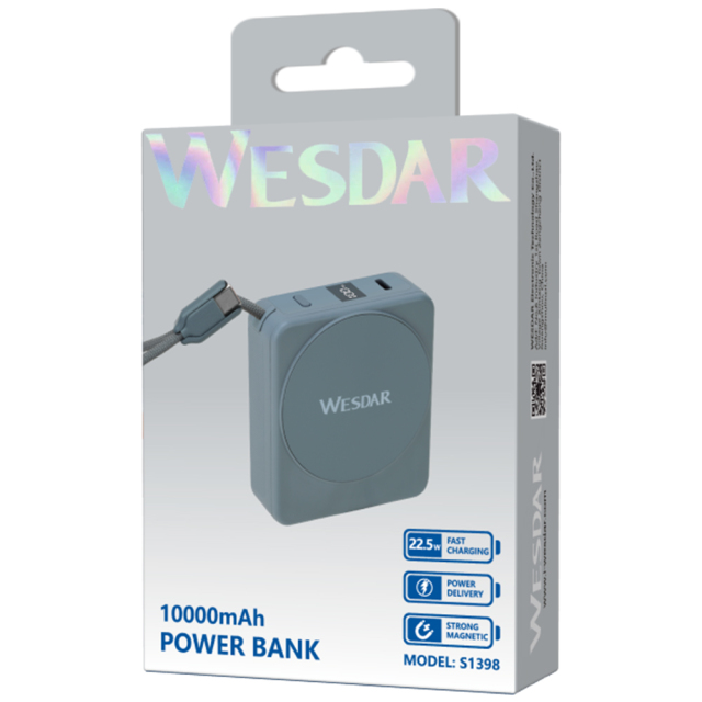 Small Orange Power Banks 10000mAh Fast Charging With Wireless Charging Function