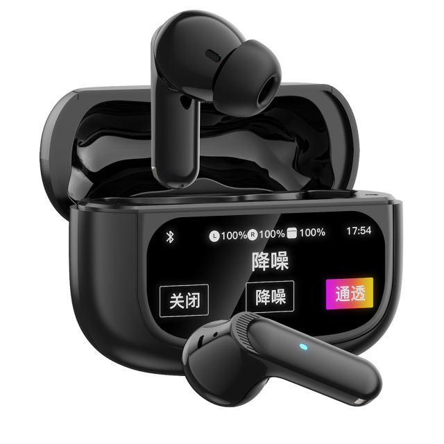 WESDAR Touchable Wireless BT 5.4 Earbuds with Digital Display Screen