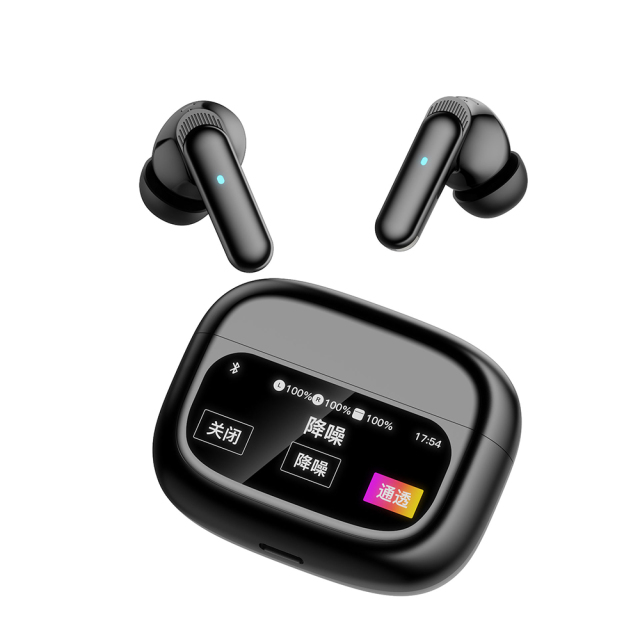 WESDAR Touchable Wireless BT 5.4 Earbuds with Digital Display Screen