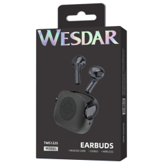 WESDAR BT 6.0 Wireless Earbuds,Semi In‑ear,TF Card Support