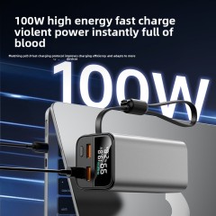 Portable Aluminum Alloy Power Station 20000mAh, 100W Laptop Power Bank