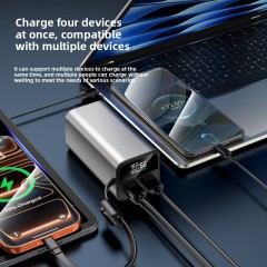 Portable Aluminum Alloy Power Station 20000mAh, 100W Laptop Power Bank