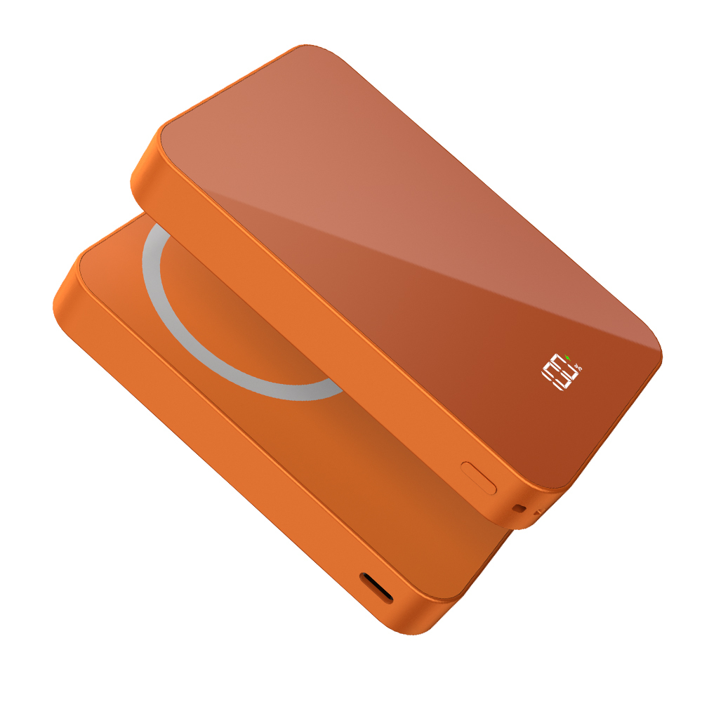 Metal+Explosion-proof Glass 10000mAh Magnetic Wireless Power Bank