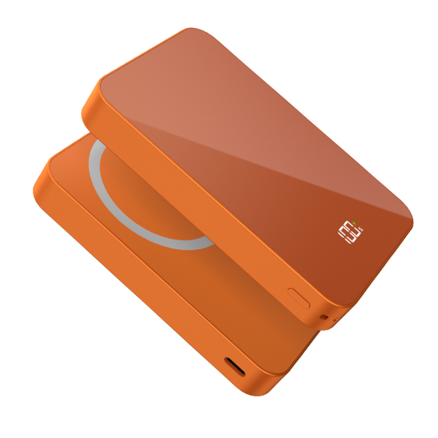 Metal+Explosion-proof Glass 10000mAh Magnetic Wireless Power Bank