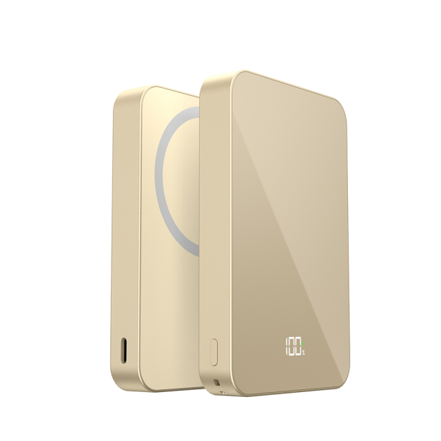 Metal+Explosion-proof Glass 10000mAh Magnetic Wireless Power Bank