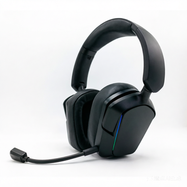 2.4G+BT 5.3 Triple Mode Gaming Headset, Foldable w/ Magnetic Deco & RGB Light