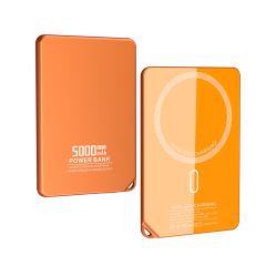 OBM 6.35mm Thickness Slim Magnetic Power Bank 5000mAh, 2 in 1,Charging