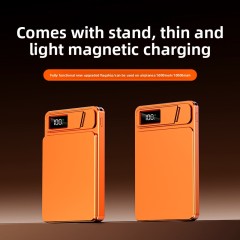 5000mAh Magnetic Wireless Power Bank with TFT Display,Stand for office